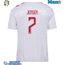 Denmark Mathias Jensen #7 Replica Away Shirt Euro 2024 Short Sleeve